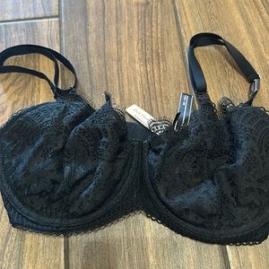 Brand New Victoria Secret Dream Angel black lace 34 DD bra